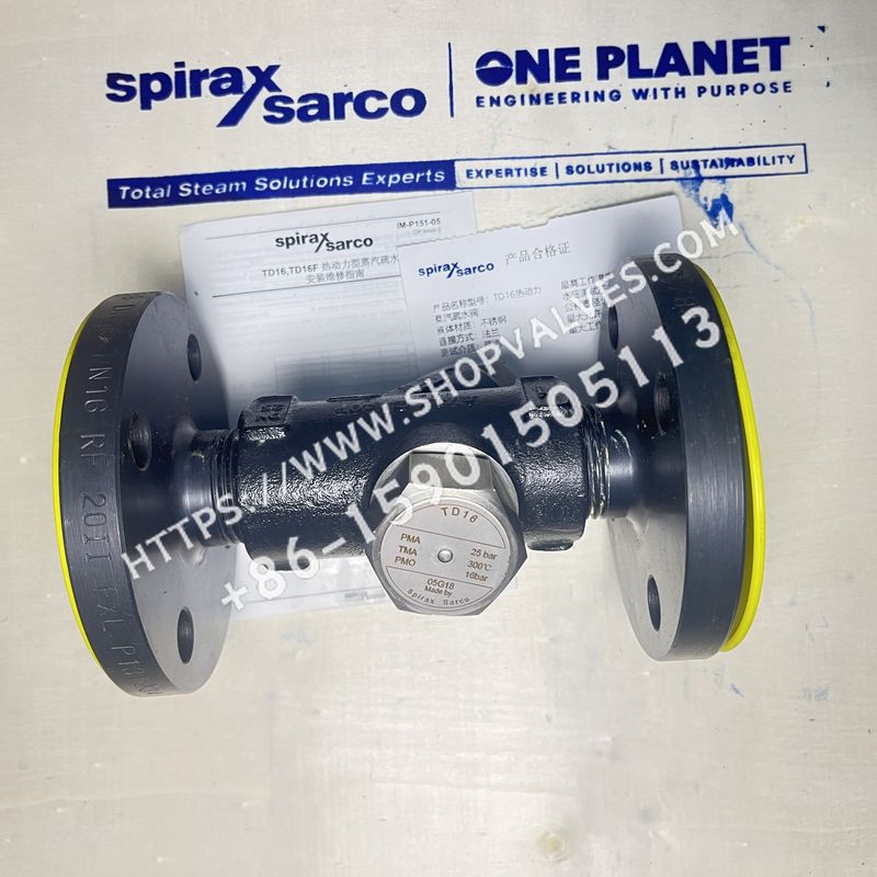 斯派莎克 Spirax Sarco DN25 TD16/TD16F 热动力疏水阀 法兰 铭牌