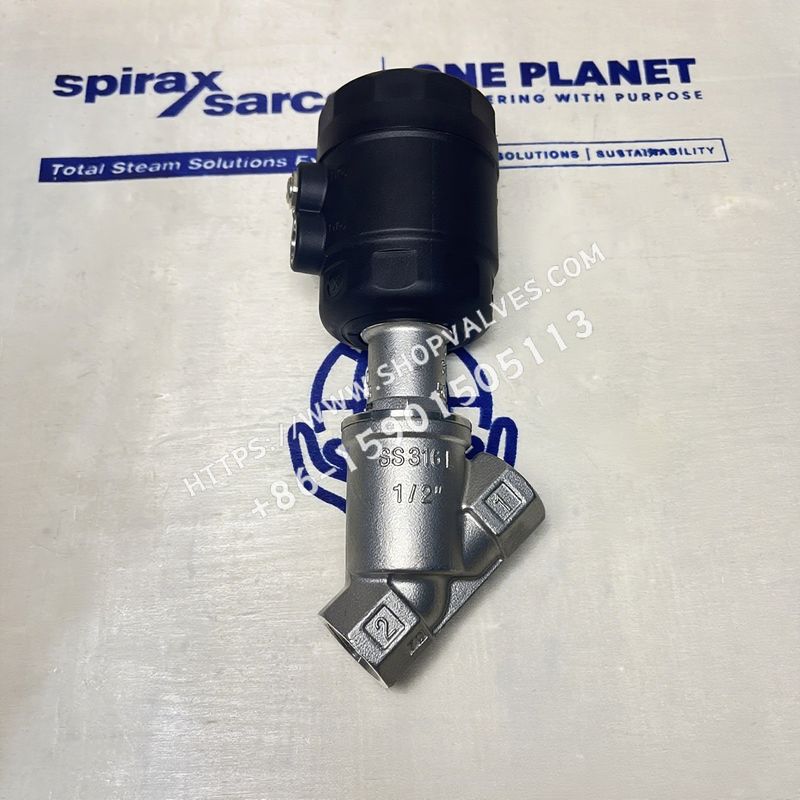 斯派莎克 Spirax Sarco 1 1/2" PF61G-2NC BSP 不锈钢 气动活塞开关角阀