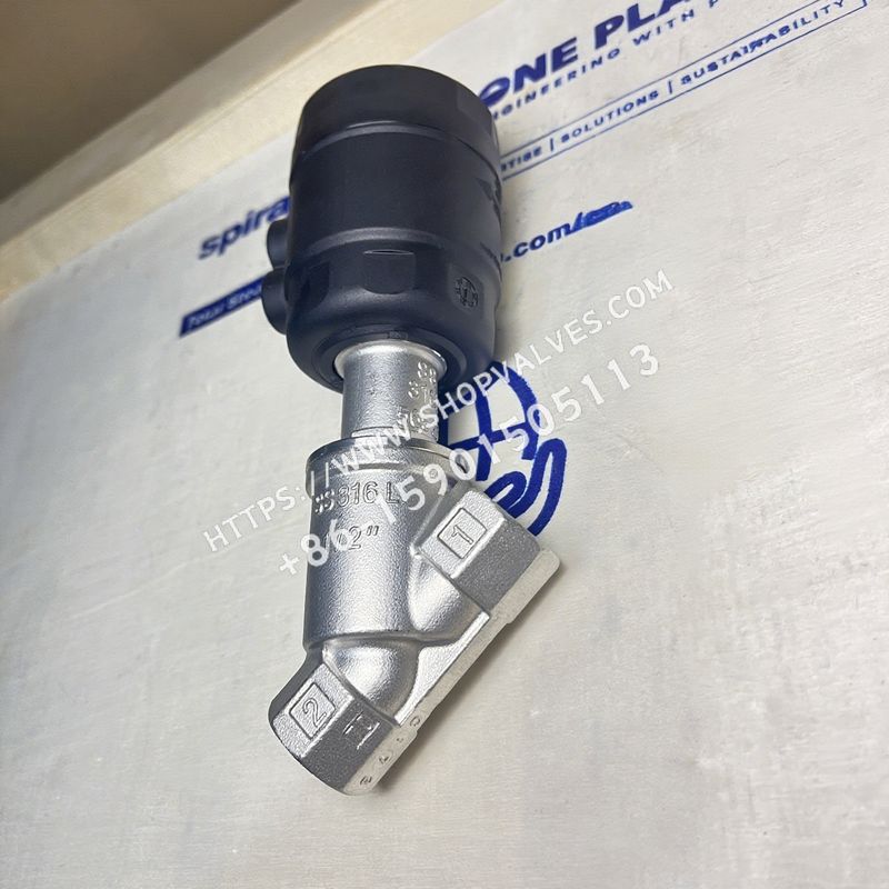 斯派莎克 Spirax Sarco 1" PF61G-2NC BSP 不锈钢 气动活塞开关角阀
