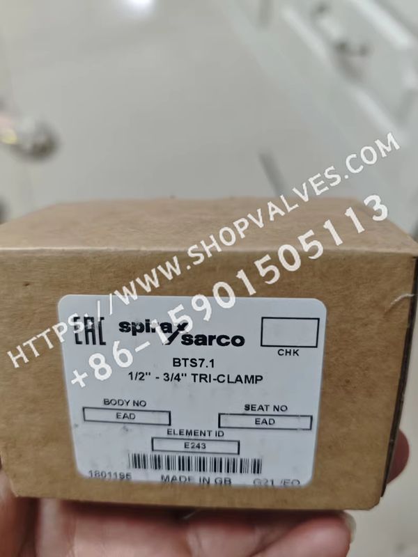 斯派莎克 Spirax Sarco BTS7.1 不锈钢材质洁净蒸汽疏水阀 铭牌